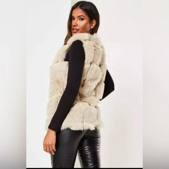 Fur Vest Missguided Bubble Gilet Missguided Plus Faux Fur Bubble